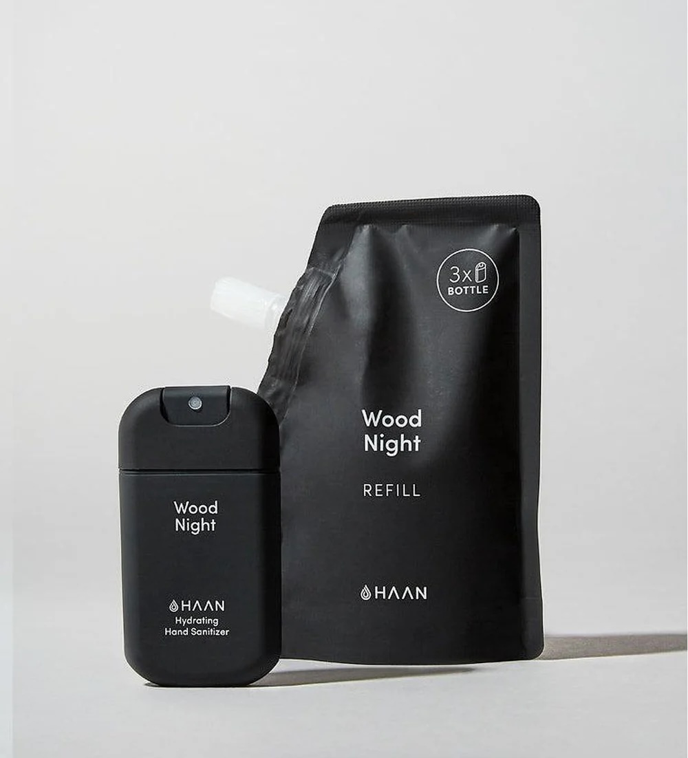 HAAN Pack Sanitizante + Refill Wood Night